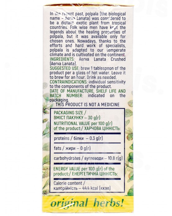 Original Herbs fitoarbata Vilnotoji erva, 30 g