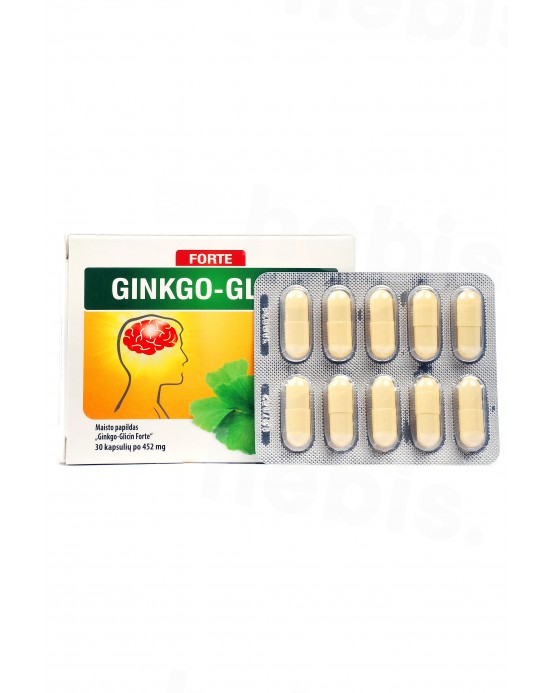 Ginkgo-glicin Forte, 30 kapsulių