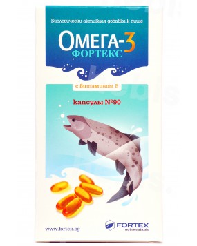 Žuvų taukai Omega 3 Fortex, 90 kapsulių