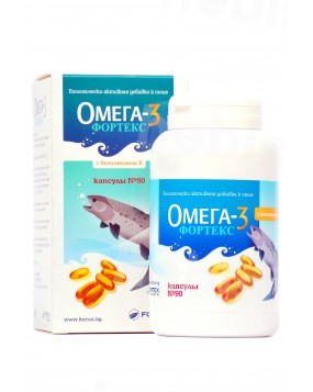Žuvų taukai Omega 3 Fortex, 90 kapsulių