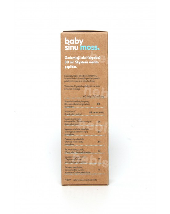 Geriamieji lašai SINUMOSS BABY, 30 ml