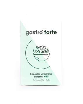 GastroForte kapsulės virškinimui, 10 kapsulių