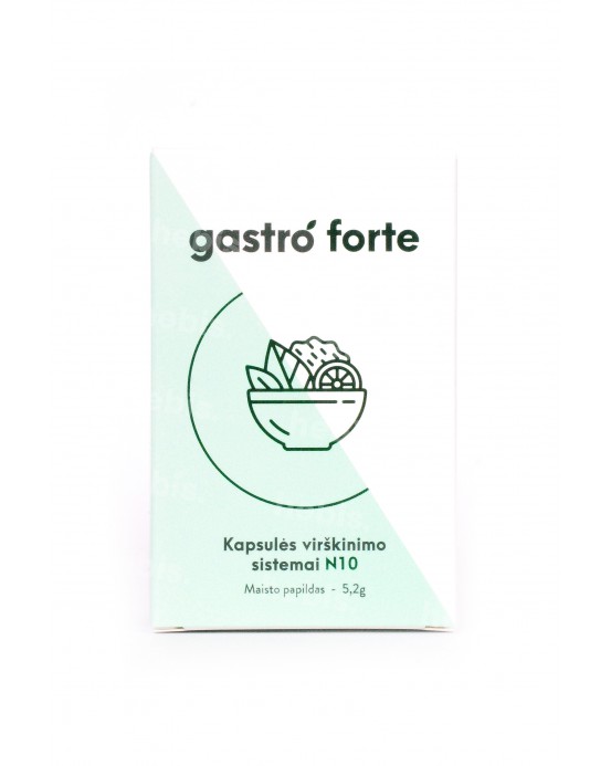 GastroForte kapsulės virškinimui, 10 kapsulių