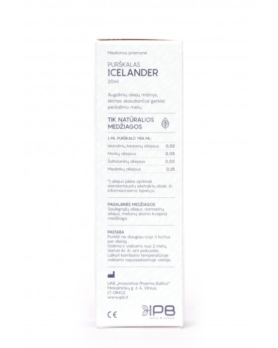 Purškalas gerklei Ice Lander, 20 ml