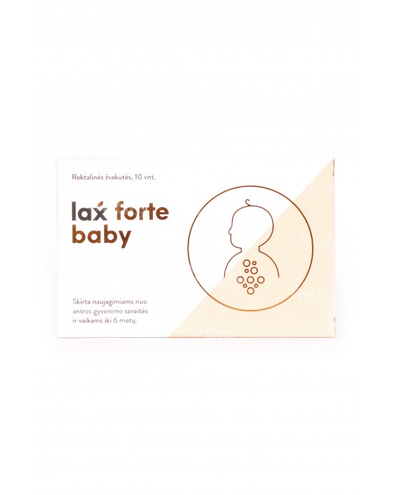 LaxForte Baby rektalinės žvakutės, 10 vnt.