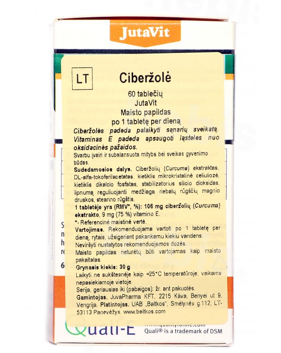 Ciberžolė, 60 tablečių