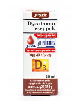 Vitamino D3 lašai, 10 µg (400 TV), 50 ml