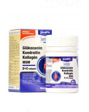 Gliukozaminas, Chondroitinas, Kolagenas, MSM, Vitaminas D + Vitaminas C, 60 tablečių