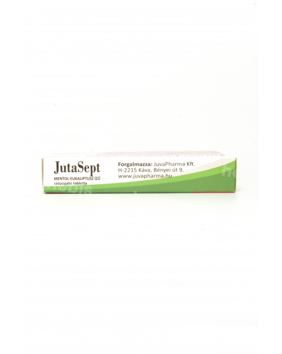 JutaSept mėtų skonio pastilės su mentoliu, eukaliptais, šalavijumi ir vitaminu C, 24 vnt.