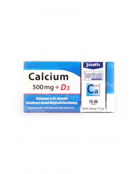 Kalcis 500 mg + Vitaminas D3, 50 tablečių