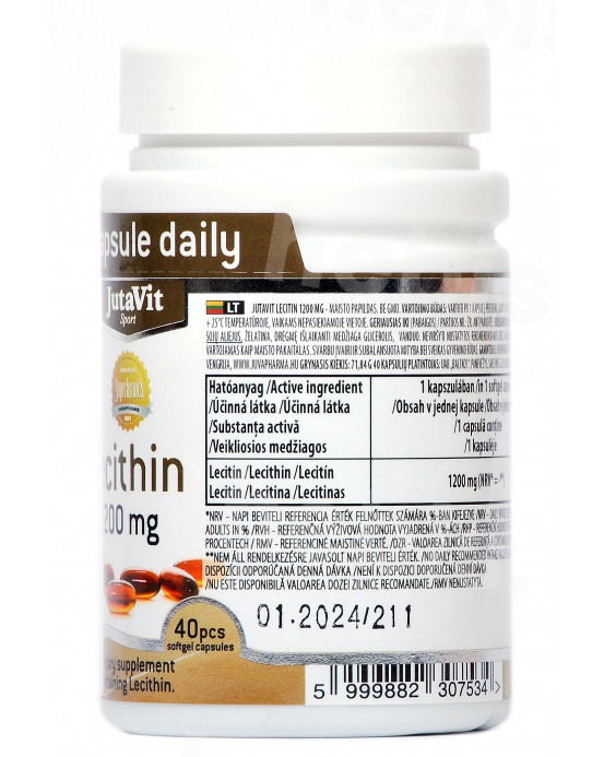 Lecitin 1200 mg, 40 kapsulių