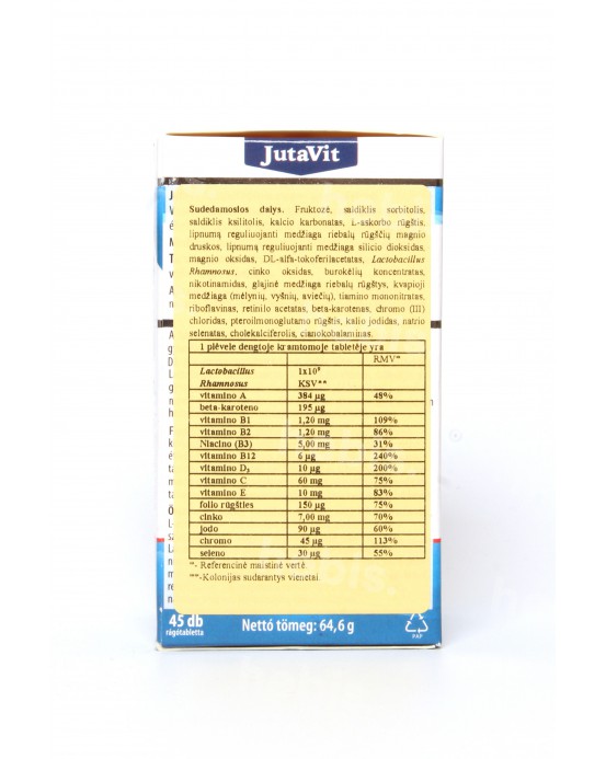 Multivitaminai Immuner Vaikams su laktobacilomis, 45 tabletės