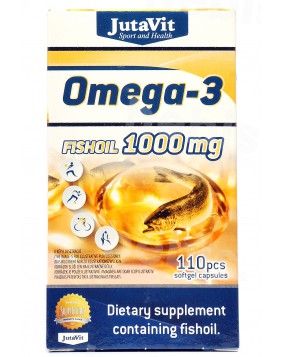 Jutavit Omega-3 žuvų taukai 1000 mg, 110 kapsulių