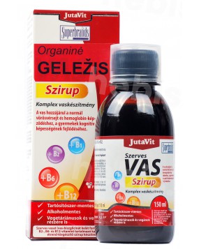 Organinės geležies sirupas su vitaminais B1, B2, B6, B12, 150 ml