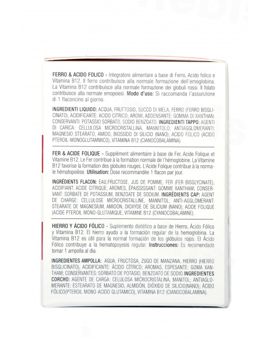 Geležis su folio rūgštimi ir vitaminu B12, 10 buteliukų