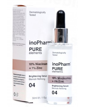 InoPharm veido serumas su 10% niacinamido + 1% cinko, 30 ml