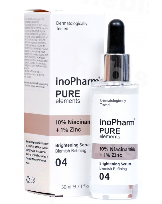 InoPharm veido serumas su 10% niacinamido + 1% cinko, 30 ml