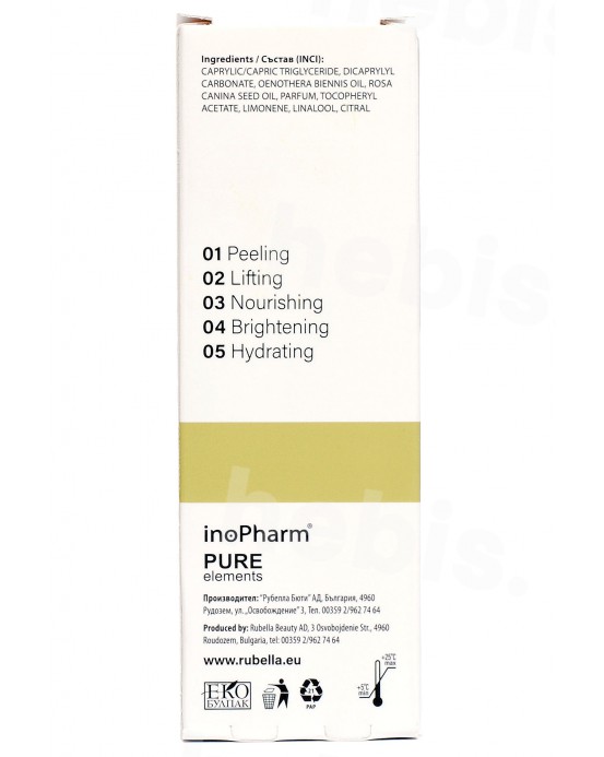 InoPharm veido ir kaklo serumas su Bio raktažolių ir erškėtuogių aliejais, 30 ml