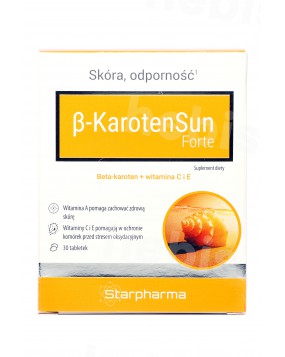 Beta-KarotenSun Forte, 30 tablečių
