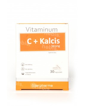 Vitaminum C + Kalcis Strong, 30 kapsulių