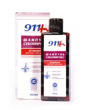 911 Šampūnas nuo pleiskanų visų tipų plaukams Sebopiroks, 150 ml
