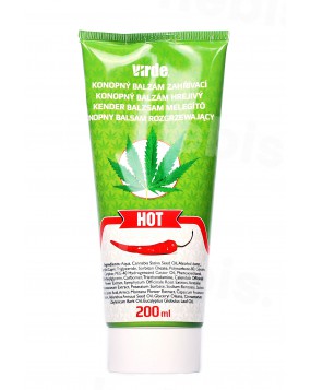 Kanapių balzamas HOT, šildomojo poveikio, su kanapių sėklų aliejumi, 200 ml